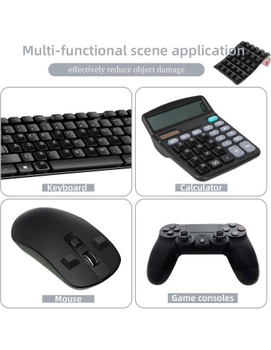 120 Calcomanías Elevadas para Teclado VEINARDYL - Negro Trapezoidal