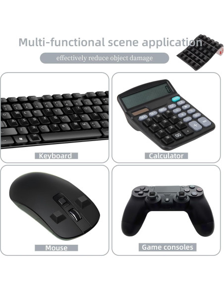 120 Calcomanías Elevadas para Teclado VEINARDYL - Negro Trapezoidal