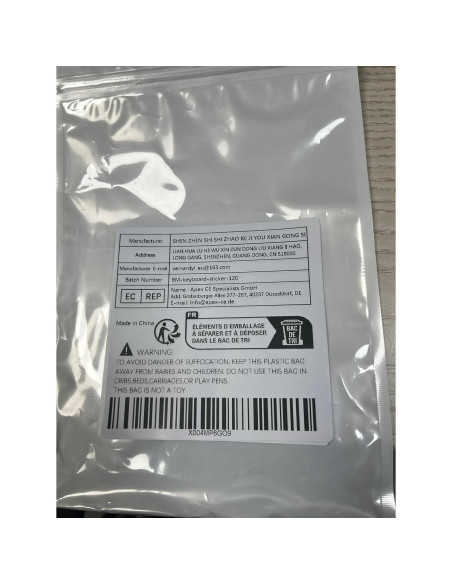 120 Calcomanías Elevadas para Teclado VEINARDYL - Negro Trapezoidal