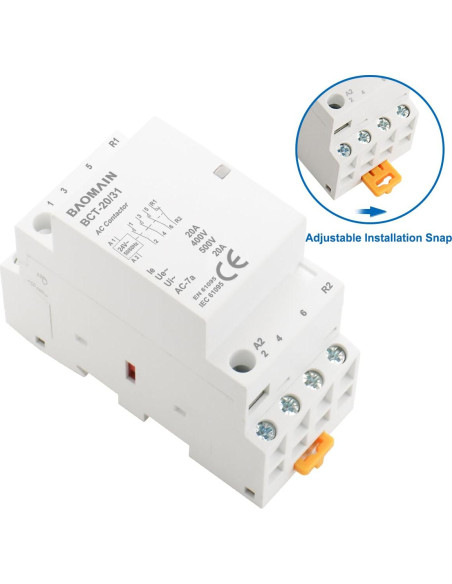 Contactores Modulares Baomain 24V AC 20A 4 Polos DIN BCT-20/31