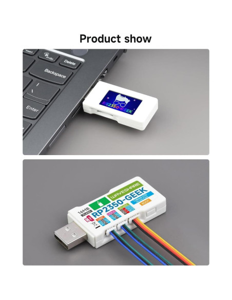 Placa de Desarrollo Waveshare RP2350-GEEK con Pantalla LCD 1.14"