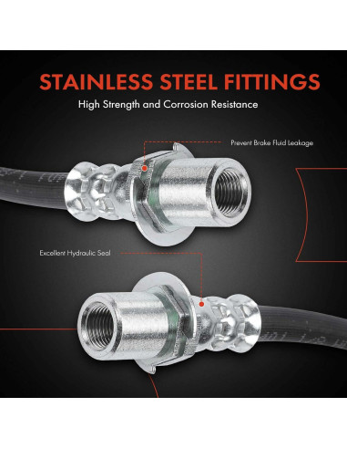 Manguera Hidráulica de Freno A-Premium para Toyota - Paquete de 2