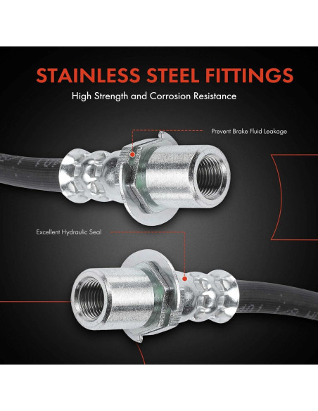 Manguera Hidráulica de Freno A-Premium para Toyota - Paquete de 2