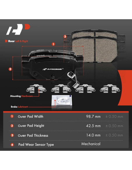 Pastillas de Freno Cerámicas A-Premium Traseras para Toyota y Lexus