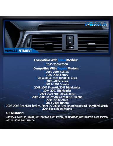 Válvula de Expansión A/C POHILA AF00004HX para Toyota y Lexus