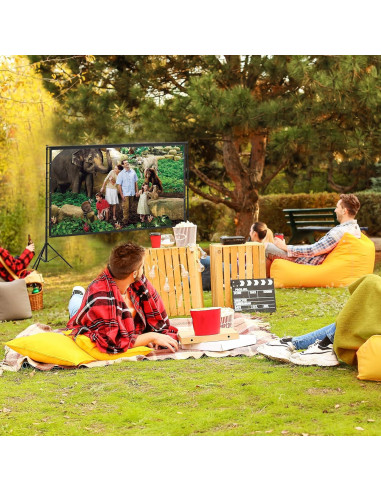 Pantalla de Proyector AAJK 150" Portátil 4K HD con Soporte