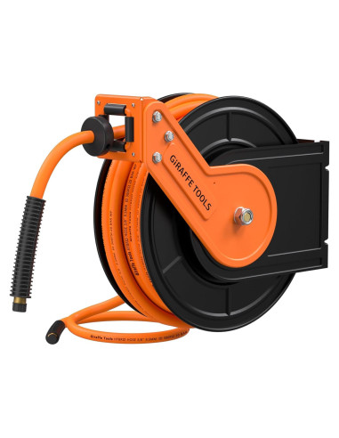 Carrete de Manguera de Aire Giraffe Tools 7.62m Acero 300PSI