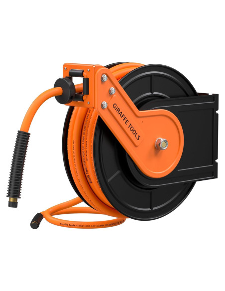 Carrete de Manguera de Aire Giraffe Tools 7.62m Acero 300PSI