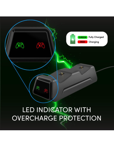 Estación de Carga Inalámbrica Dual TalkWorks para Xbox One/S/X