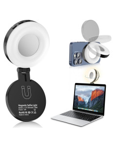 Luz Selfie AiknowFoto Portátil Recargable 4 Modos Negro