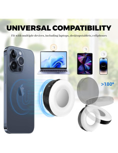 Luz Selfie AiknowFoto Portátil Recargable 4 Modos Negro 2