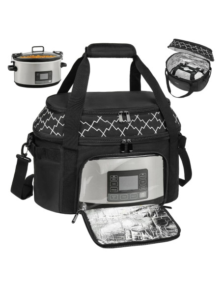 Bolsa de Transporte Aislante para Olla de Cocción Lenta 6-8 Qt