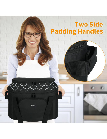 Bolsa de Transporte Aislante para Olla de Cocción Lenta 6-8 Qt