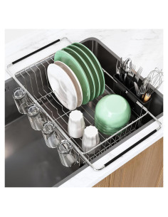 Escurridor de Platos MAJALiS de Acero Inoxidable Expandible