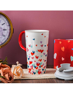 Taza de Cerámica Topadorn 500 ml con Tapa a Prueba de Derrames 2