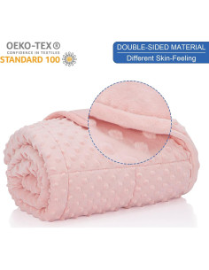 Manta con peso Rosa 91x122cm Huloo Sleep para Niños 2.27kg 2