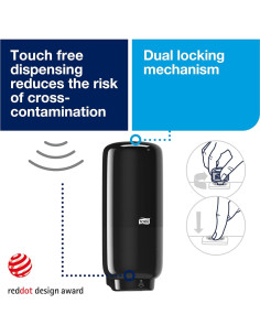 Dispensador de Jabón y Desinfectante Tork Intuition Negro S4 2