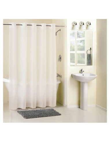 Cortina de Ducha PEVA Hookless 180x188 cm Repelente al Agua