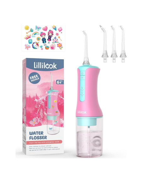 Irrigador Oral Acuático Lillilook Rosa para Niños 6+ Años