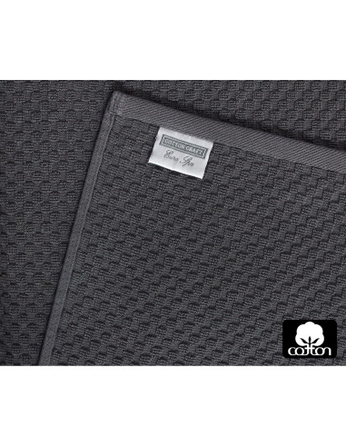 Juego de 4 Toallas de Baño COTTON CRAFT Waffle 450 GSM Gris