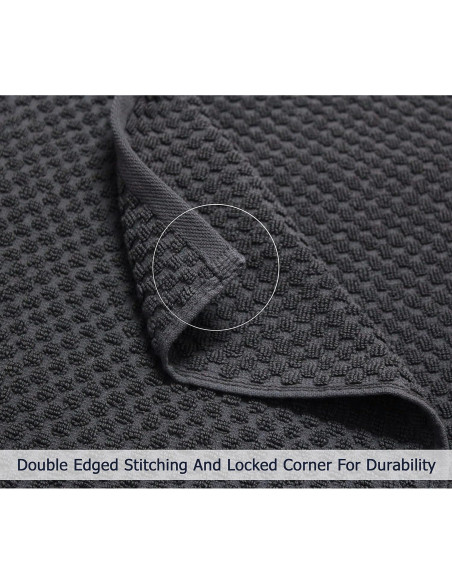 Juego de 4 Toallas de Baño COTTON CRAFT Waffle 450 GSM Gris