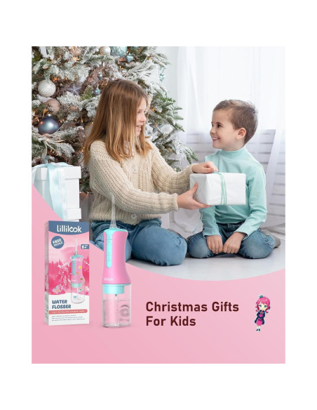 Irrigador Oral Acuático Lillilook Rosa para Niños 6+ Años