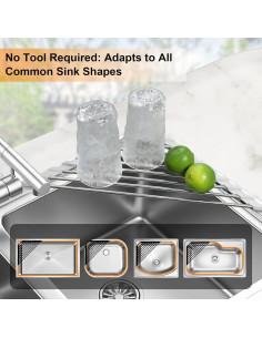 Estante de Secado Triangular Seropy de Acero Inoxidable 40.6x23.4cm 2