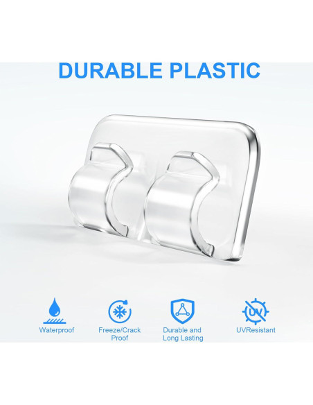 Ganchos Adhesivos Hetyue para Luces de Cuerda al Aire Libre - 26 Piezas