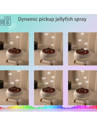 Difusor de Aromaterapia ZTDIXF V80 250ml con Niebla y Luces LED