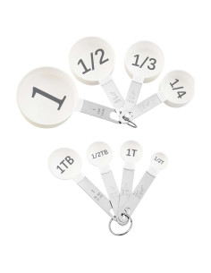 Juego de Tazas y Cucharas Medidoras BLEWAY para Discapacidad Visual