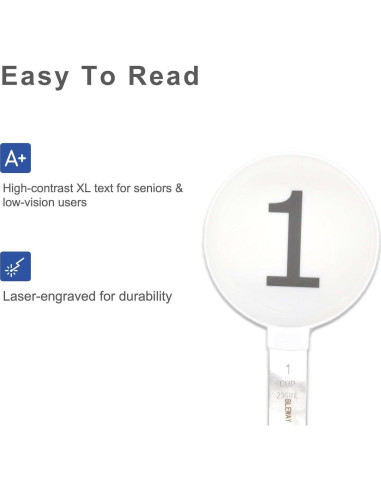 Juego de Tazas y Cucharas Medidoras BLEWAY para Discapacidad Visual