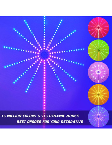 Luces LED de Fuegos Artificiales Noddy 14pcs RGBIC Control APP