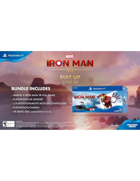 Paquete Sony PlayStation VR Marvel's Iron Man - Auriculares, Cámara, 2 Controladores