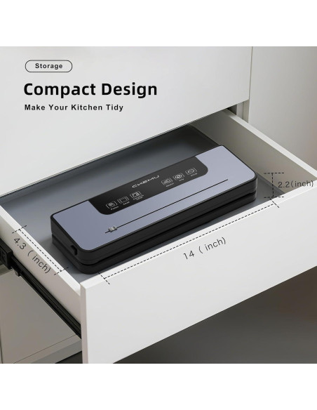 Sellador al vacío CKemu VS1 5 en 1 con 20 bolsas y modos