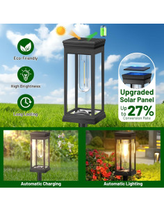 Luces Solares de Camino BesLowe 8 Unidades LED Impermeables 2