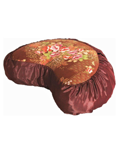 Cojín de Meditación Boon Decor Zafu Seda Japonesa Peonía 38cm