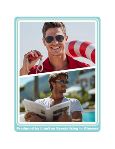 Gafas de Sol Bifocales LianSan Metalizadas 2.5x UV Protección 2