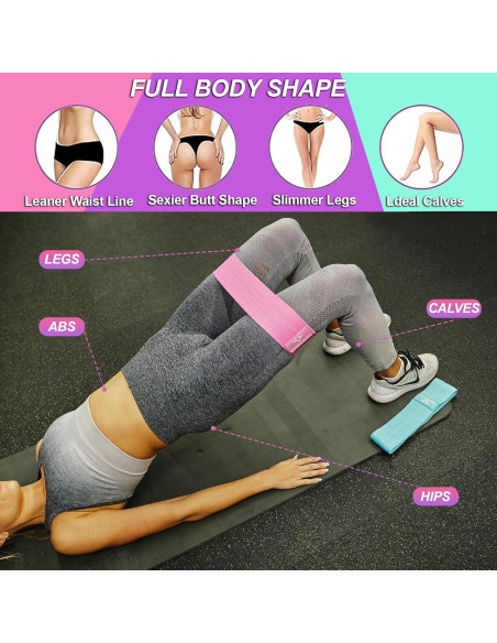 Bandas de Resistencia Vikingstrength para Glúteos - 3 Niveles