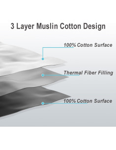 Manta de Muselina NTBAY King 269x234 cm Algodón Suave 2