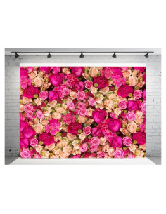 Fondo de Foto Rosa Roja Vinilo 3x2.4m DH-358 Decoración