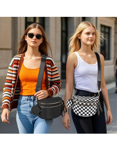 Bolso Cruzado a Cuadros X-kids para Mujeres - Nylon 30x22x14cm 2