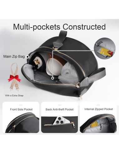 Bolso Cruzado a Cuadros X-kids para Mujeres - Nylon 30x22x14cm