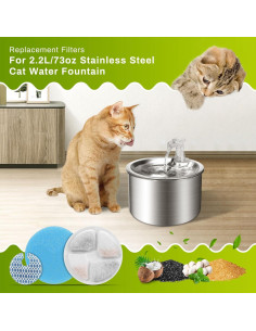 Filtros de Agua para Fuente de Gato ZEKIRY - Paquete de 10 2