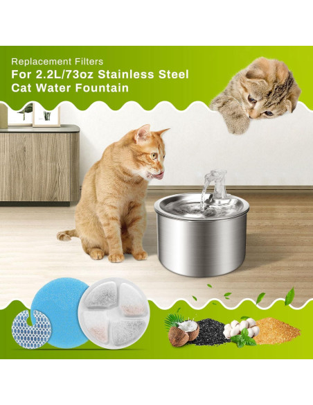 Filtros de Agua para Fuente de Gato ZEKIRY - Paquete de 10