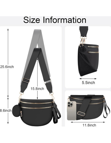 Bolso Cruzado a Cuadros X-kids para Mujeres - Nylon 30x22x14cm