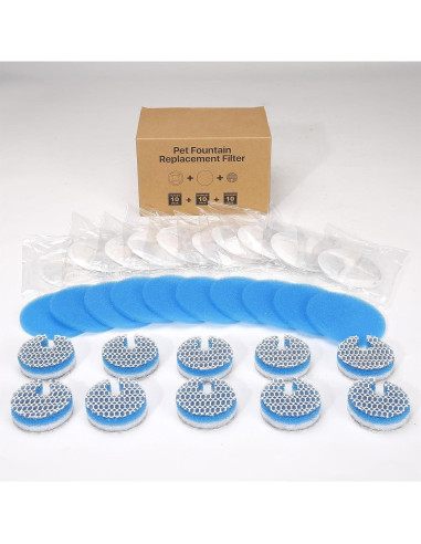 Filtros de Agua para Fuente de Gato ZEKIRY - Paquete de 10