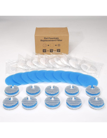 Filtros de Agua para Fuente de Gato ZEKIRY - Paquete de 10