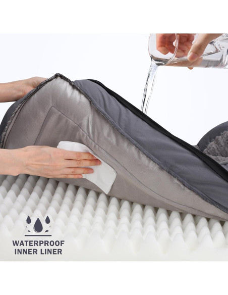 Cama ortopédica para perros INVENHO XL gris oscuro impermeable