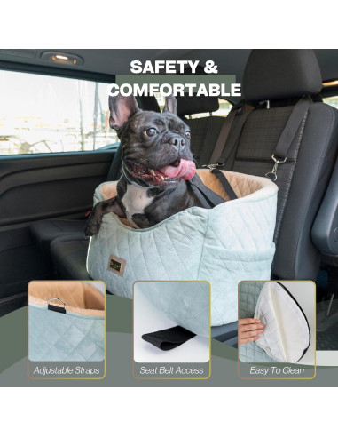 Asiento de Coche para Perros DOGGO Selection Verde 62x49.8cm