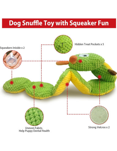 Juguete interactivo para perros GiGwi Oruga Snuffle 63.5 cm
